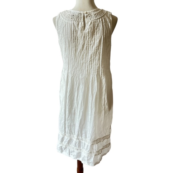 ROSE AND ROSE DRESS XS CROCHET LACE SLEEVELESS COQUETTE PRAIRIE COTTAGECORE - Picture 5 of 13